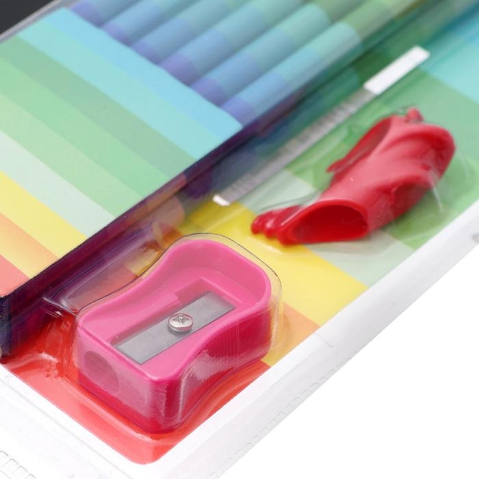 Набор карандашей 12 штук+1 штука, обучающий тренажер для исправления техники письма+точилка Набор карандашей 12 штук+1 штука, обучающий тренажер для исправления техники письма+точилка