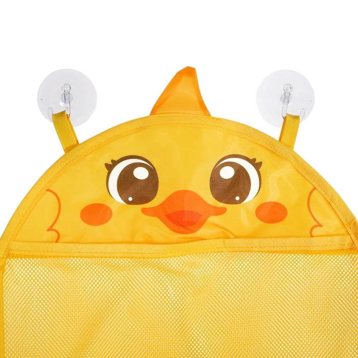 Сетка - органайзер «Утёнок», для хранения игрушек в ванной, на присосках Сетка - органайзер «Утёнок», для хранения игрушек в ванной, на присосках