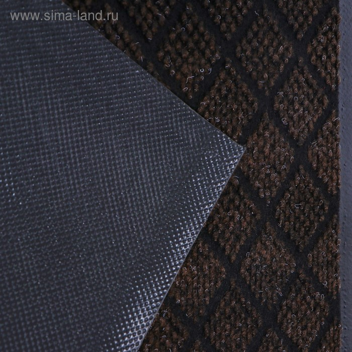 Коврик придверный влаговпитывающий «Галант», 50×80 см, цвет коричневый Коврик придверный влаговпитывающий «Галант», 50×80 см, цвет коричневый