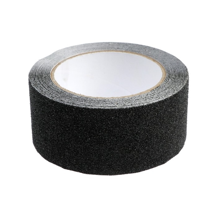 Лента клейкая ТУНДРА, противоскользящая, черная 50 мм х 5 м Лента клейкая ТУНДРА, противоскользящая, черная 50 мм х 5 м