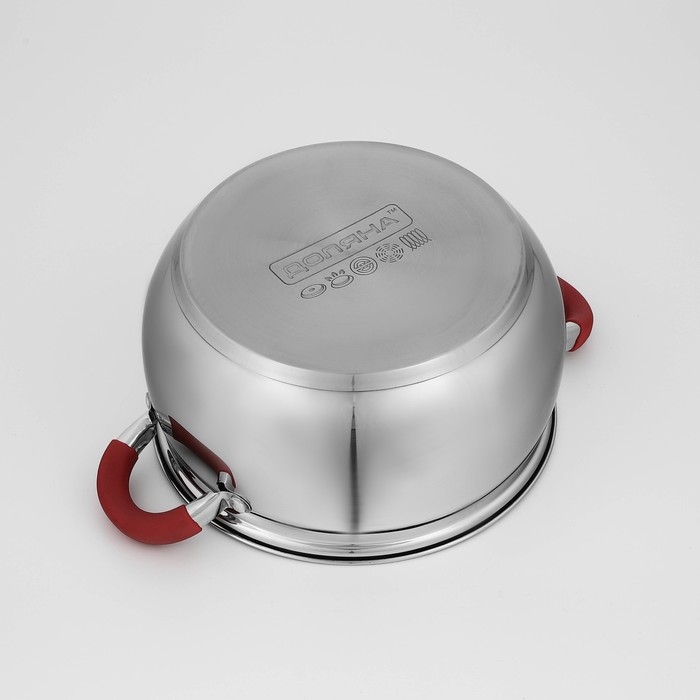 Кастрюля из нержавеющей стали Доляна «Вернер», 3,5 л, d=20 см, с крышкой, индукция Кастрюля из нержавеющей стали Доляна «Вернер», 3,5 л, d=20 см, с крышкой, индукция