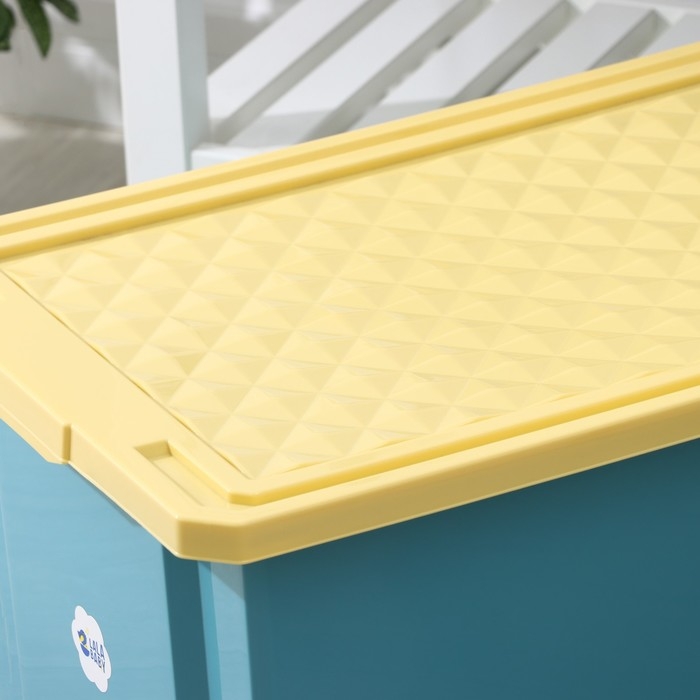 Контейнер для хранения игрушек на колесах Follow Me, 57 л, цвет синий колокольчик Контейнер для хранения игрушек на колесах Follow Me, 57 л, цвет синий колокольчик