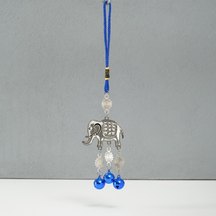 Подвеска от сглаза металл Подвеска от сглаза металл "Слон в попоне с колокольчиками" 21 см