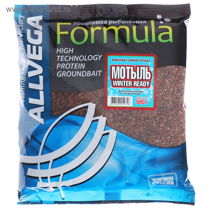 Прикормка зимняя готовая ALLVEGA Formula Winter Ready 500 г, мотыль Прикормка зимняя готовая ALLVEGA Formula Winter Ready 500 г, мотыль