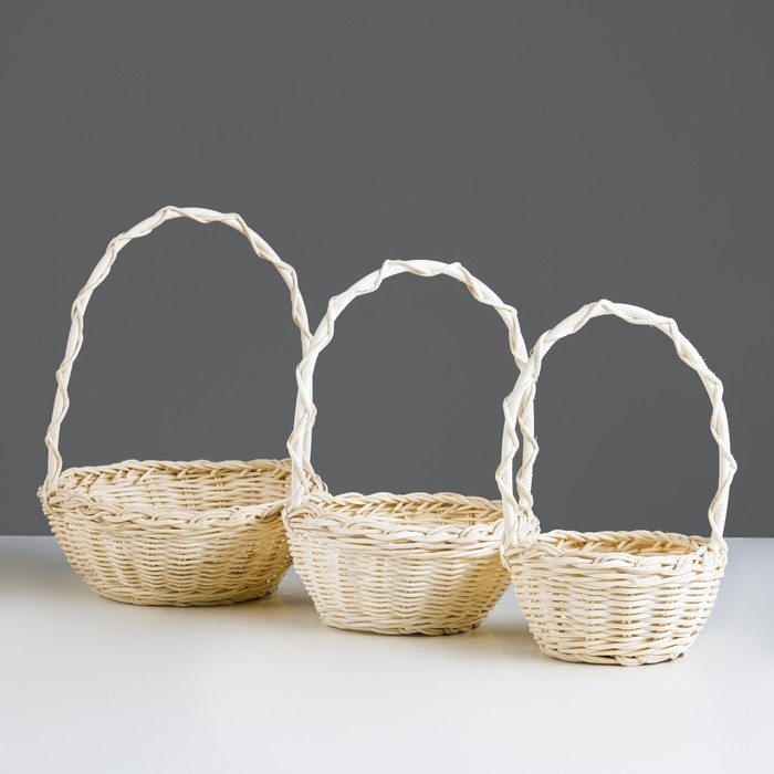 Набор корзин, 3-х, 9×21, 15×19, 12×16 см, ротанг, микс Набор корзин, 3-х, 9×21, 15×19, 12×16 см, ротанг, микс