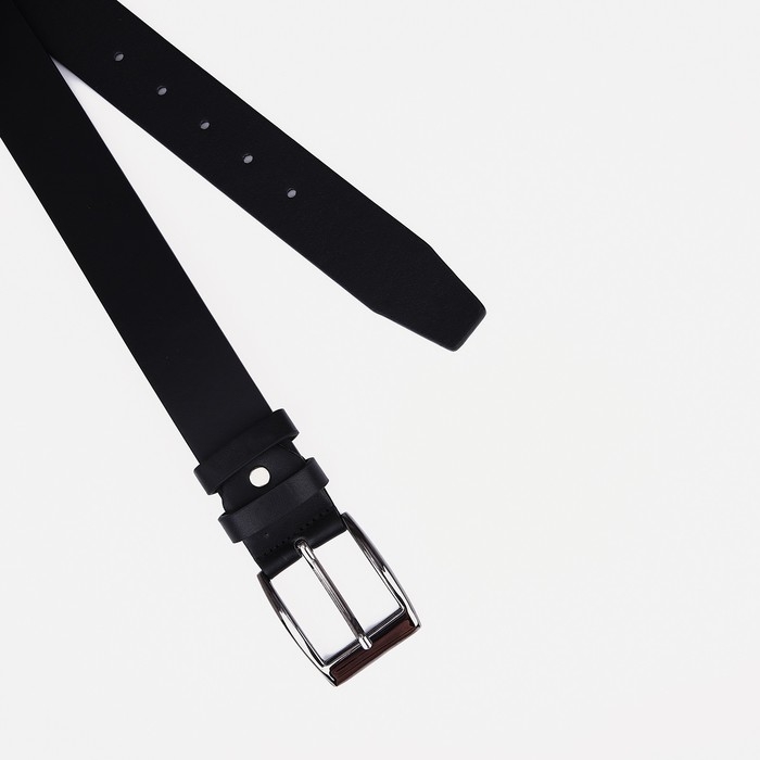 Ремень мужской, ширина 3,5 см, винт, пряжка металл, цвет чёрный Ремень мужской, ширина 3,5 см, винт, пряжка металл, цвет чёрный