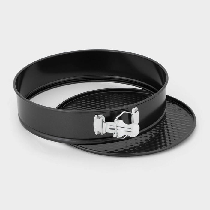 Форма для выпечки Доляна «Элин. Круг», d=26 см, съёмное дно, антипригарное покрытие, цвет чёрный Форма для выпечки Доляна «Элин. Круг», d=26 см, съёмное дно, антипригарное покрытие, цвет чёрный