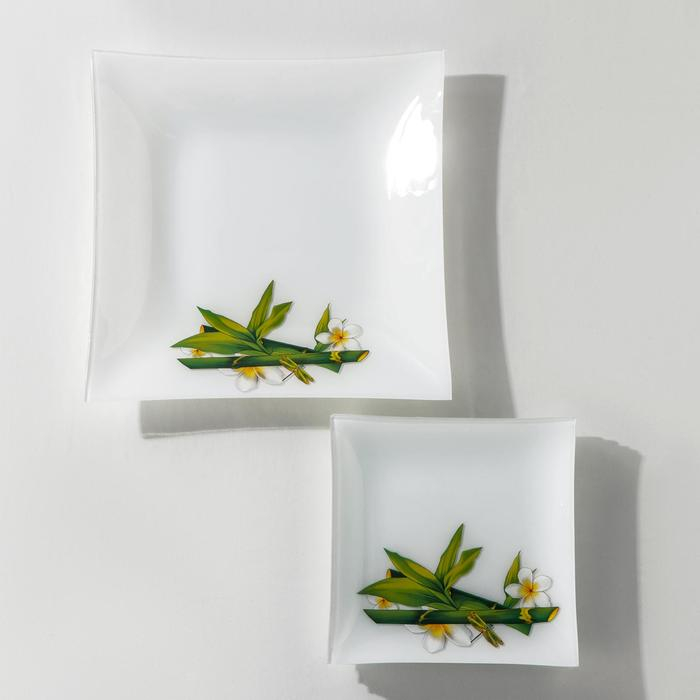 Набор блюд Доляна «Бамбук», 7 предметов: 29,5 см 1 шт, 19,5 см 6 шт, подарочная упаковка Набор блюд Доляна «Бамбук», 7 предметов: 29,5 см 1 шт, 19,5 см 6 шт, подарочная упаковка