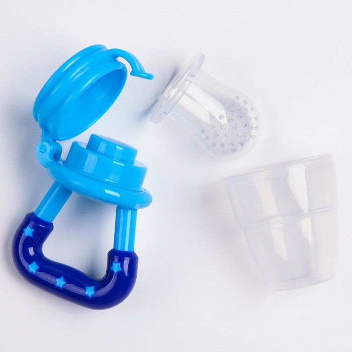 Ниблер для прикорма, с силиконовой сеточкой, в контейнере, цвет голубой Ниблер для прикорма, с силиконовой сеточкой, в контейнере, цвет голубой