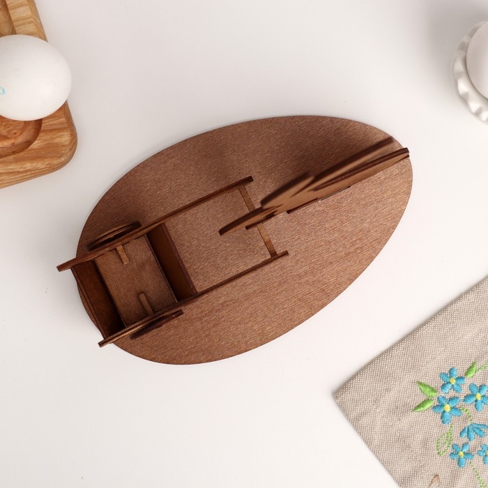 Подставка Подставка "Пасхальный кролик с тачкой" золотая