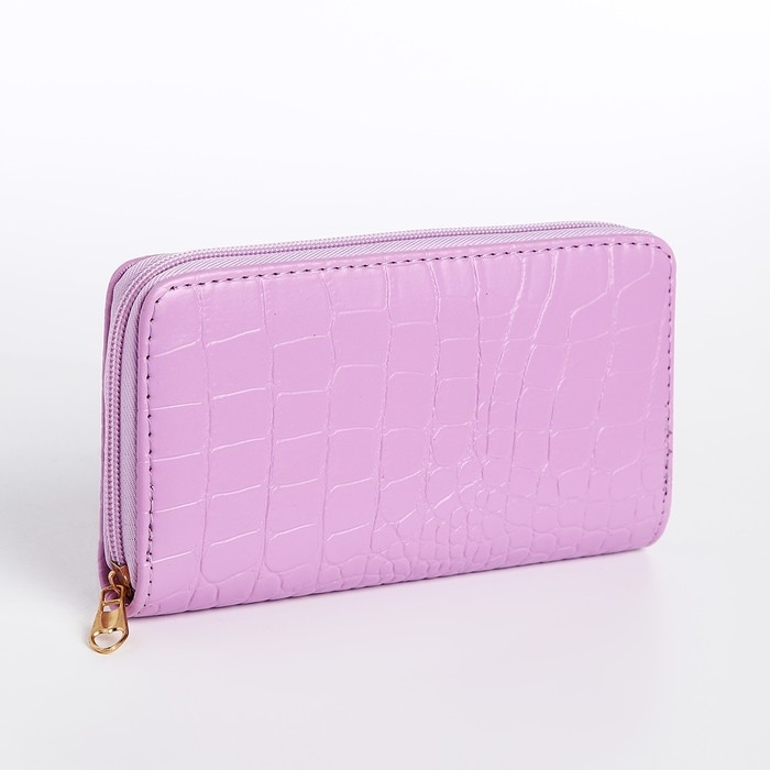Кошелёк женский на молнии, цвет сиреневый Кошелёк женский на молнии, цвет сиреневый