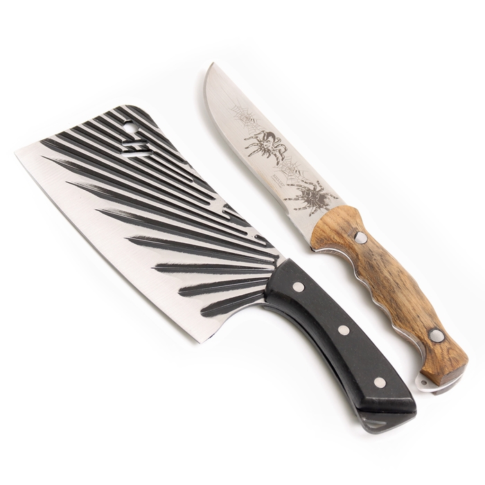 Набор с шампурами подарочный  Набор с шампурами подарочный "Охотник" №10, в кейсе из эко-кожи