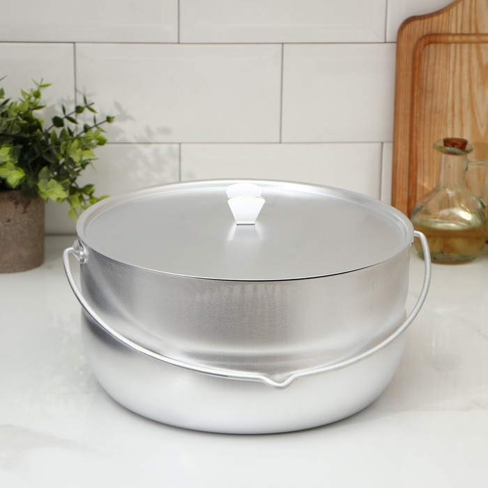 Котёлок туристический, 6 л, алюминиевая крышка Котёлок туристический, 6 л, алюминиевая крышка