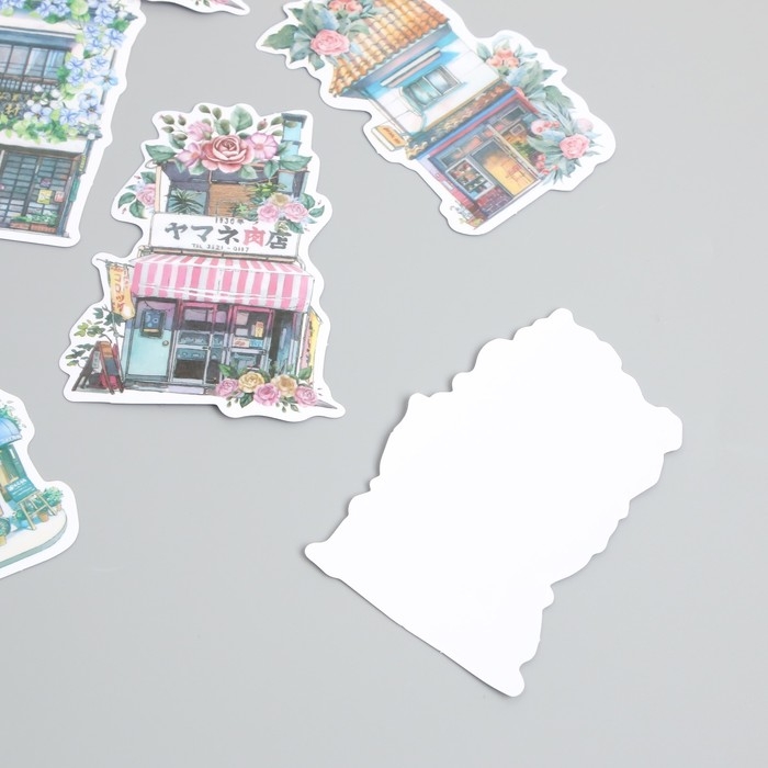 Наклейки для творчества Наклейки для творчества "Дома в цветах" 8х8 см набор 45 шт 0,5х14,5х9,4 см