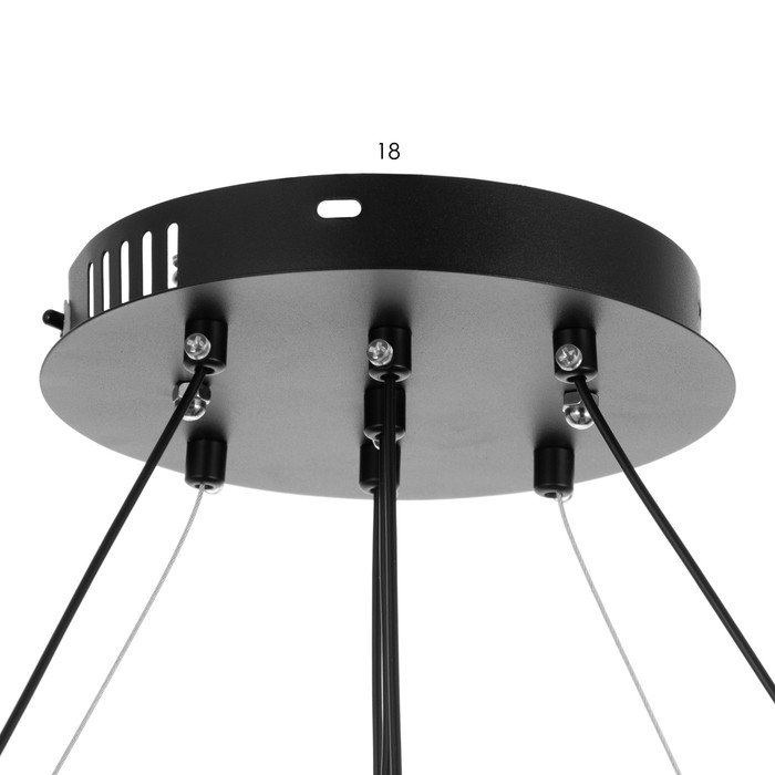 Светильник с ПДУ Светильник с ПДУ "Вива" LED 180Вт 3000-6000К черный 63х29х15-115 см