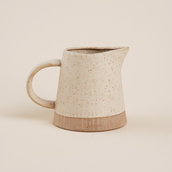 Молочник керамический SL Home «Виенто», 350 мл, 12,5×9 см, цвет бежевый Молочник керамический SL Home «Виенто», 350 мл, 12,5×9 см, цвет бежевый