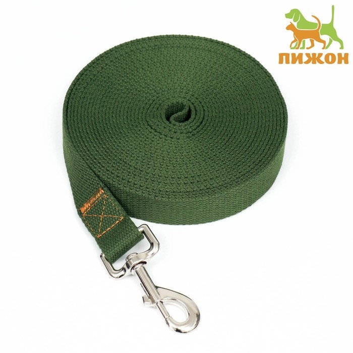 Поводок брезентовый, 7 м х 2,5 см, хаки Поводок брезентовый, 7 м х 2,5 см, хаки