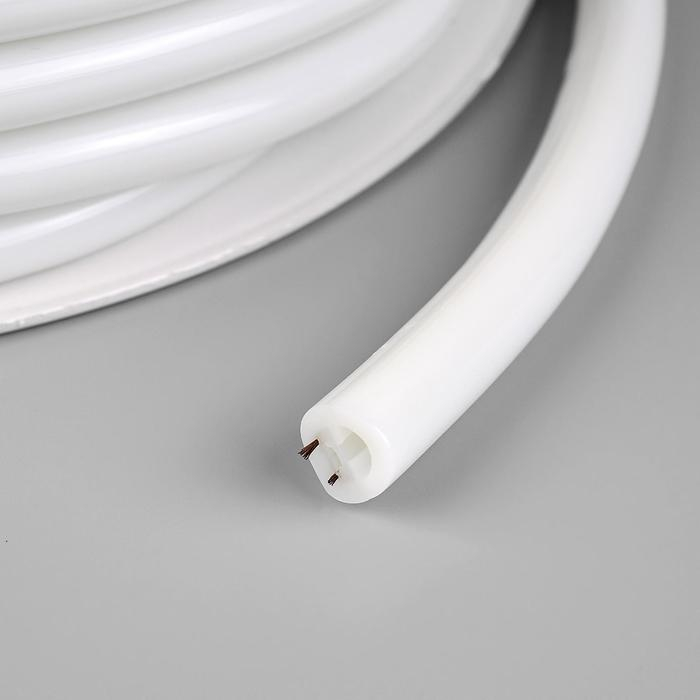 Гибкий неон Luazon Lighting 16 мм круглый, IP65, 50 м, SMD2835, 120 LED/м, 220 В, свечение белое Гибкий неон Luazon Lighting 16 мм круглый, IP65, 50 м, SMD2835, 120 LED/м, 220 В, свечение белое
