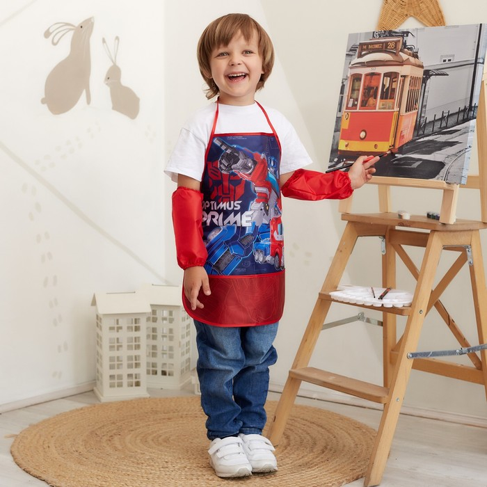 Фартук с нарукавниками детский Фартук с нарукавниками детский "Optimus Prime", Трансформеры, 49х39 см