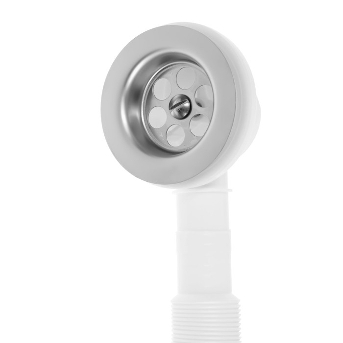 Сифон для ванны  Сифон для ванны "АНИ Пласт" Варяг С6050, плоский, 1 1/2" x 40, с выпуском и переливом