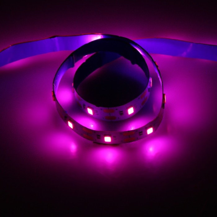 Фитолента светодиодная Luazon, 5 В, SMD5050, 0.5 м, IP20, 3.5 Вт, 60LED/м, USB, мультиспектр Фитолента светодиодная Luazon, 5 В, SMD5050, 0.5 м, IP20, 3.5 Вт, 60LED/м, USB, мультиспектр