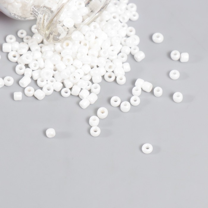 Бисер круглый 12/0 в бутылочке  Бисер круглый 12/0 в бутылочке "Белый перламутр" 20 гр