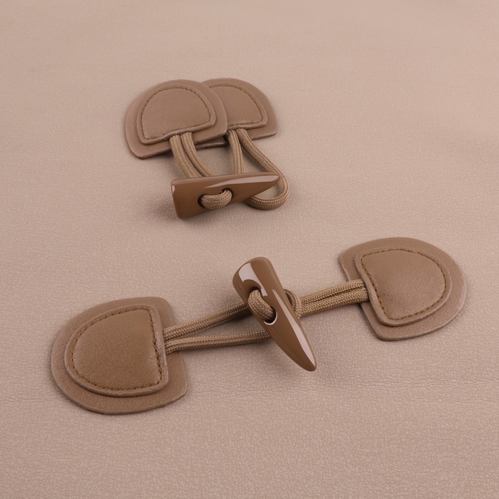 Застёжка-клевант 16 × 5 см, 2 шт, цвет капучино Застёжка-клевант 16 × 5 см, 2 шт, цвет капучино