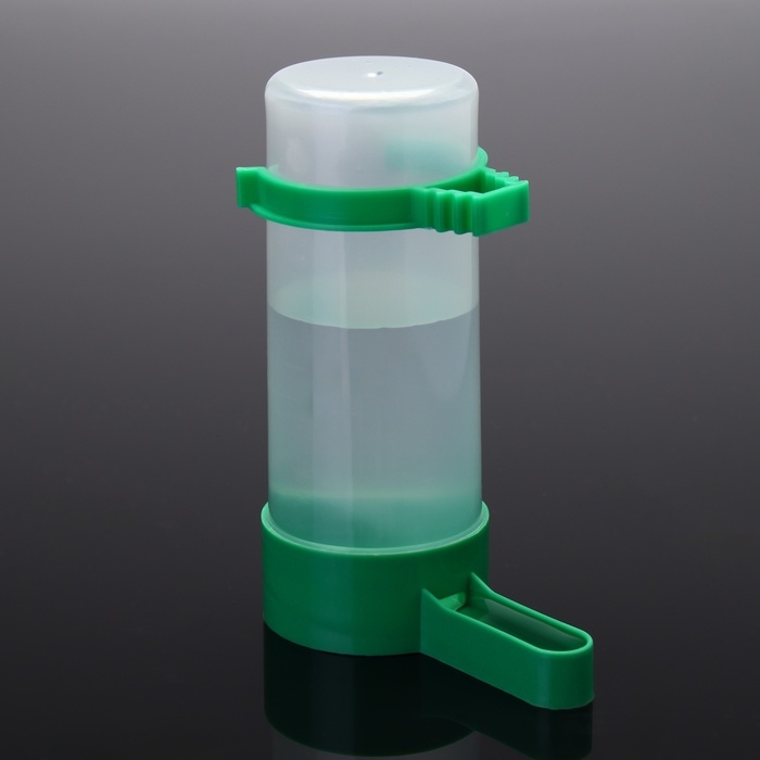 Поилка/кормушка для птиц 4 х 12 см, 140 мл, зелёная Поилка/кормушка для птиц 4 х 12 см, 140 мл, зелёная