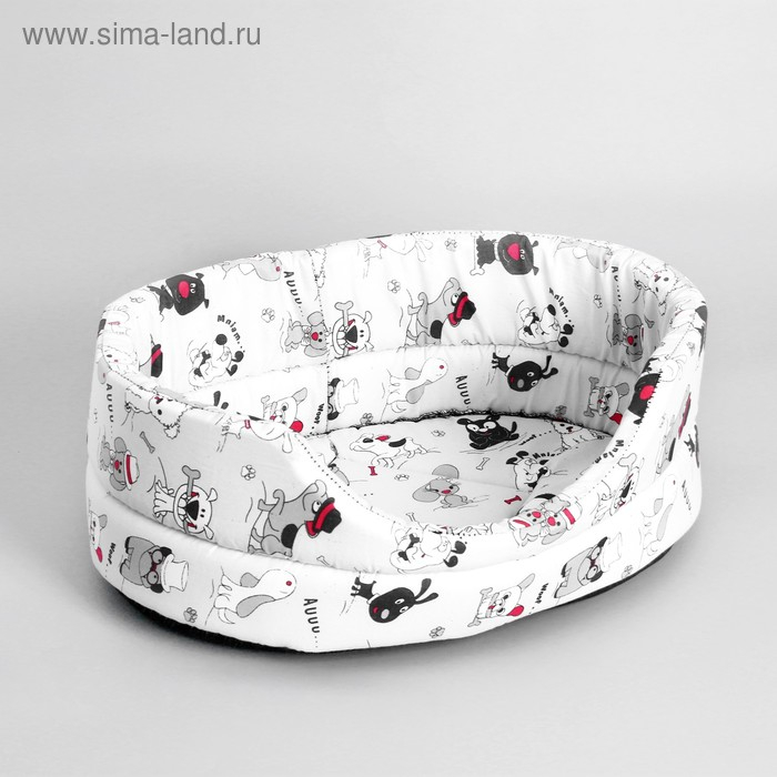 Лежанка поплин PerseiLine ЛЕ-2 №2 43 х 30 х 16  Лежанка поплин PerseiLine ЛЕ-2 №2 43 х 30 х 16 "песики"