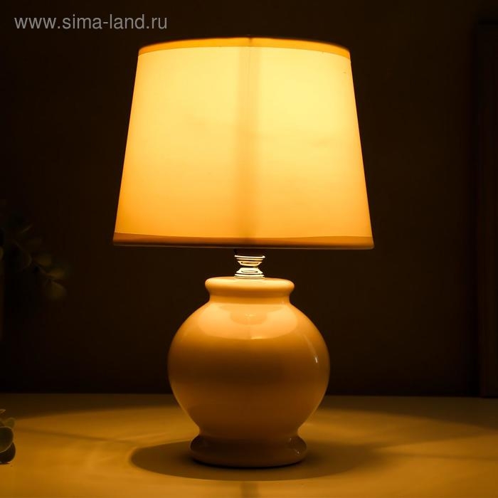 Лампа настольная 16144/1BG E14 40Вт бежевый 17,5х17,5х27 см RISALUX