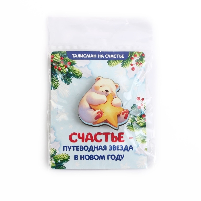Значок новогодний «Новый год: Путеводная звезда», 4,5 х 4,4 см