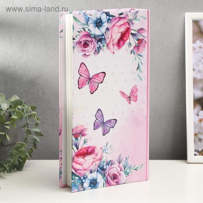 Фотоальбом на 300 фото 10х15 см Фотоальбом на 300 фото 10х15 см "Бабочки и цветы" 33,5х17,5 см