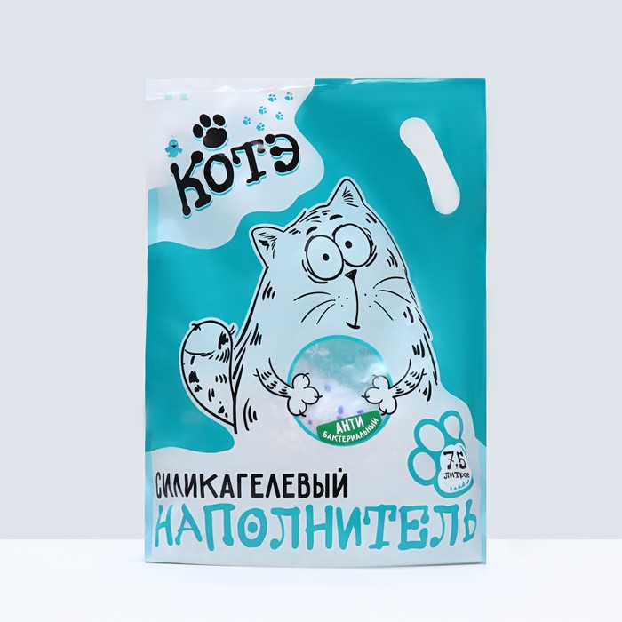 Наполнитель силикагелевый Наполнитель силикагелевый "КОТЭ" антибактериальный, 7,5 л