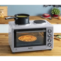 Мини печь Tefal OF463D30, 3000 Вт, 32 л, гриль, конвекция, таймер, серебристо-чёрная