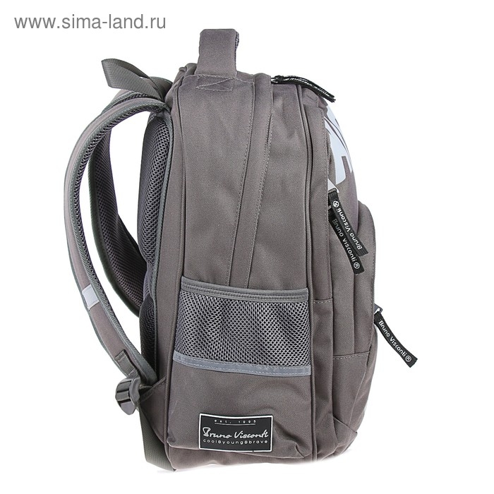 Рюкзак школьный Bruno Visconti, 40 х 30 х 16 см, эргономичная спинка, «Хип-Хоп», тёмно-серый Рюкзак школьный Bruno Visconti, 40 х 30 х 16 см, эргономичная спинка, «Хип-Хоп», тёмно-серый