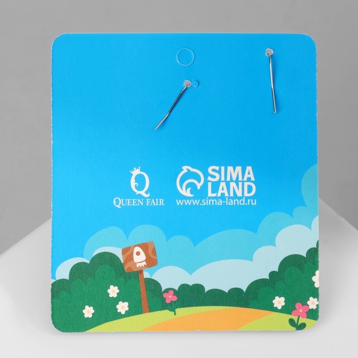 Серьги ассорти «Радость» зайцы в ракете, цветные в серебре Серьги ассорти «Радость» зайцы в ракете, цветные в серебре