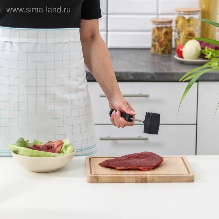 Молоток для мяса Доляна «Квадрат», 25 см, цвет чёрный Молоток для мяса Доляна «Квадрат», 25 см, цвет чёрный