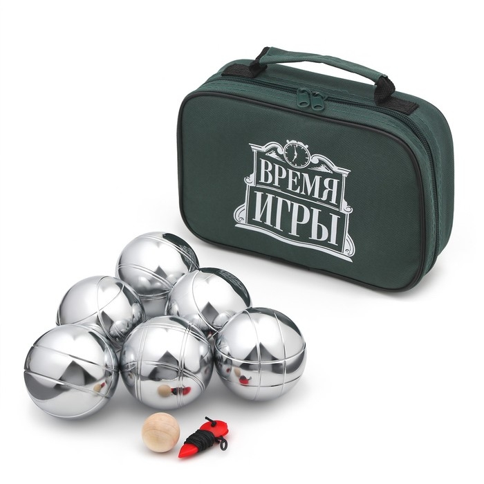 Игра Петанк Игра Петанк "Время игры", 6 шаров, d шара-7.2 см
