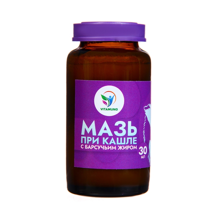 Мазь при кашле Vitamuno с барсучьим жиром, 30 мл Мазь при кашле Vitamuno с барсучьим жиром, 30 мл