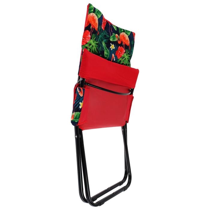 Кресло - шезлонг Nika, 85 x 64 x 86 см, принт с фламинго Кресло - шезлонг Nika, 85 x 64 x 86 см, принт с фламинго