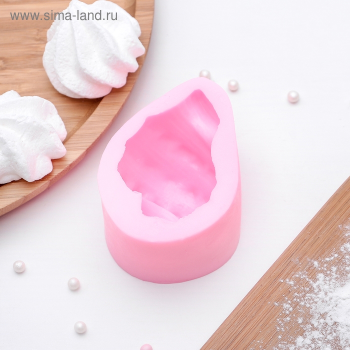 Молд «Ракушка», силикон, 8,5×6×4,1 см, цвет розовый Молд «Ракушка», силикон, 8,5×6×4,1 см, цвет розовый