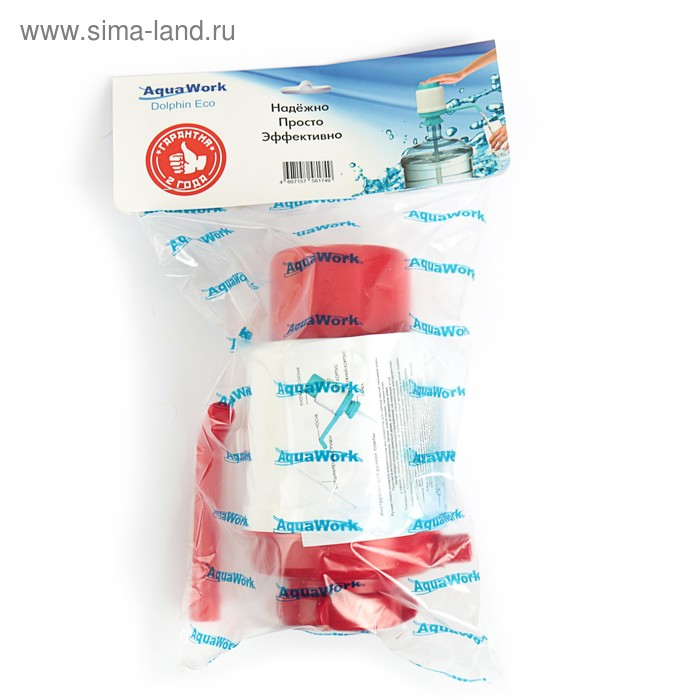 Помпа для воды  Помпа для воды "Дельфин" Эко, механическая, под бутыль от 11 до 19 л, красная