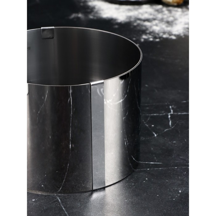 Форма для выпечки и выкладки с регулировкой размера «Круг», h-10 см, d-14-20 см Форма для выпечки и выкладки с регулировкой размера «Круг», h-10 см, d-14-20 см