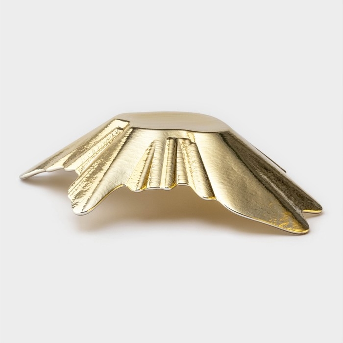 Тарелка стеклянная сервировочная «Рени», 25×22×6 см, цвет золотой Тарелка стеклянная сервировочная «Рени», 25×22×6 см, цвет золотой