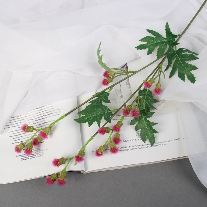 Цветы искусственные  Цветы искусственные "Мимоза садовая люкс" 60 см, сиреневый