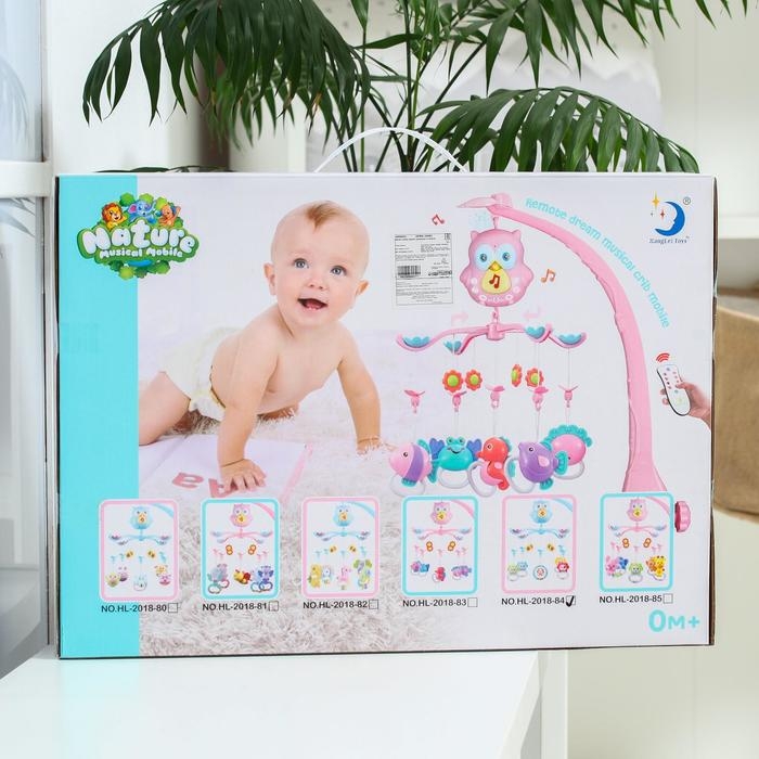 Мобиль музыкальный на кроватку «Совушка», проектор, пульт, цвет и виды МИКС Мобиль музыкальный на кроватку «Совушка», проектор, пульт, цвет и виды МИКС