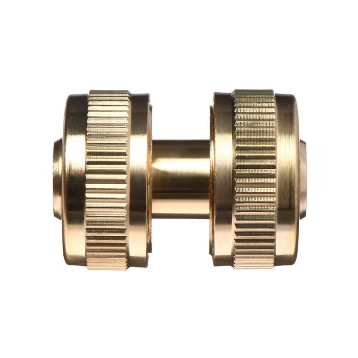 Муфта соединительная, для шлангов 1/2 Муфта соединительная, для шлангов 1/2" (12 мм), цанговое соединение, латунь, Greengo