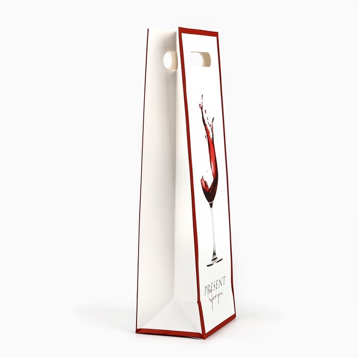 Пакет под бутылку «Бокал», 13 х 10 х 36 см