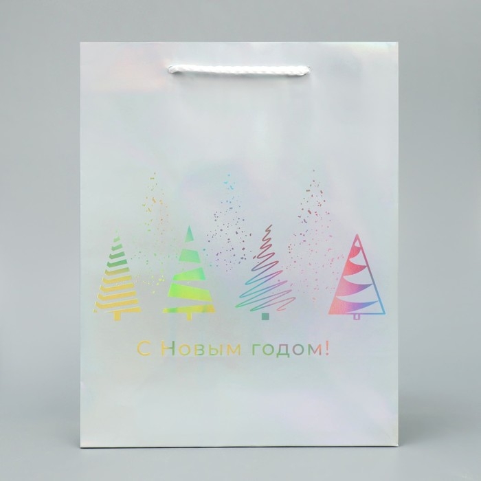 Пакет голографический «Сказочный лес», 18 х 23 х 10 см, Новый год Пакет голографический «Сказочный лес», 18 х 23 х 10 см, Новый год
