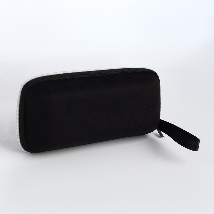 Футляр для очков на молнии, длина 17 см, цвет чёрный Футляр для очков на молнии, длина 17 см, цвет чёрный